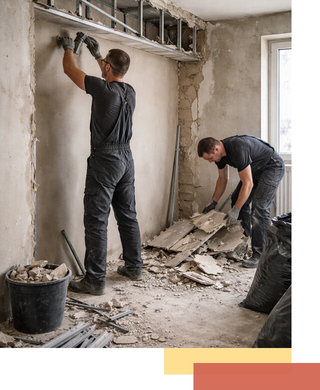 Демонтаж короба из гипсокартона в Губахе быстро и аккуратно