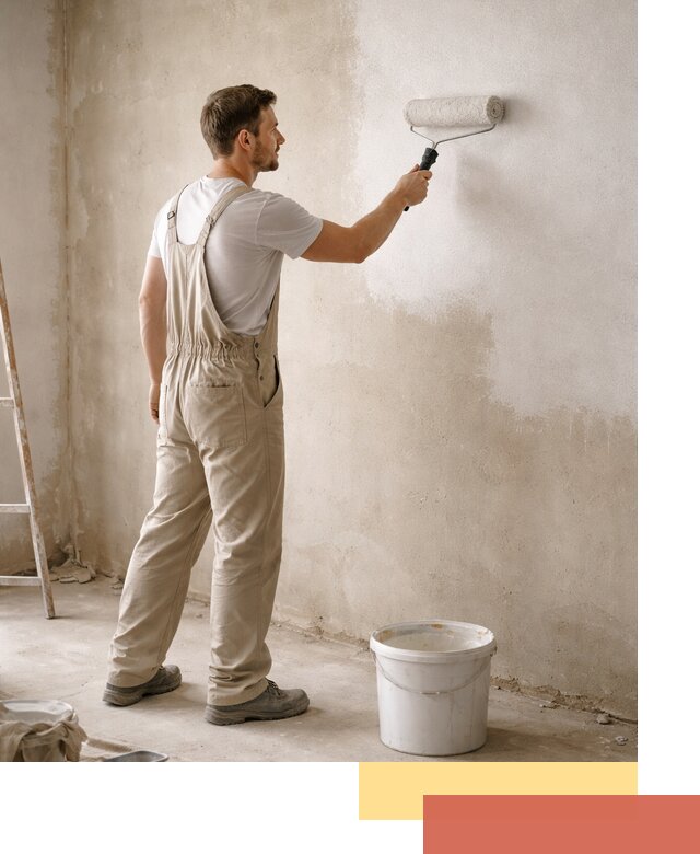 Грунтовка стен под отделку в Губахе профессиональным раствором