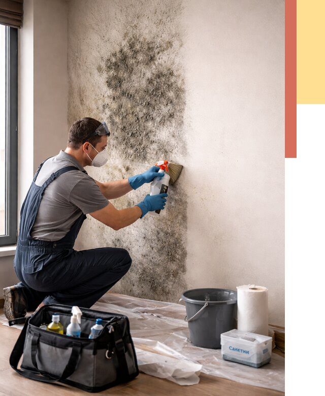 Удаление плесени со стен в Губахе от 2229 руб. — быстро и недорого | ОТДЕЛОЧНИК-Гбх