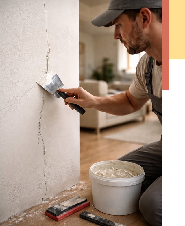 Заделка трещин и сколов в Губахе от 2540 руб. — быстро и недорого | ОТДЕЛОЧНИК-Гбх