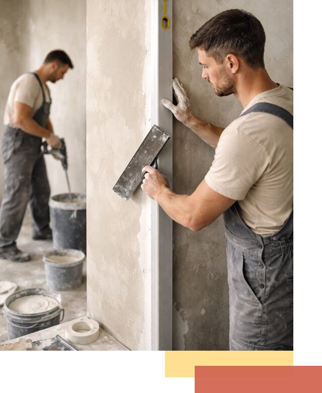 Выведение углов стен в Губахе: монтаж и оштукатуривание