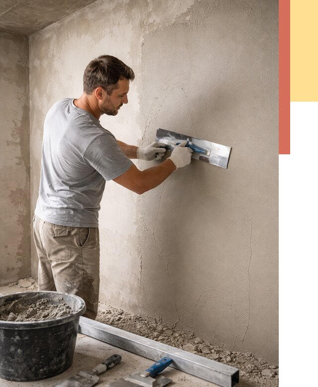 Штукатурка стен без маяков в Губахе от 7464 руб/м2 — услуги и цена | ОТДЕЛОЧНИК-Гбх