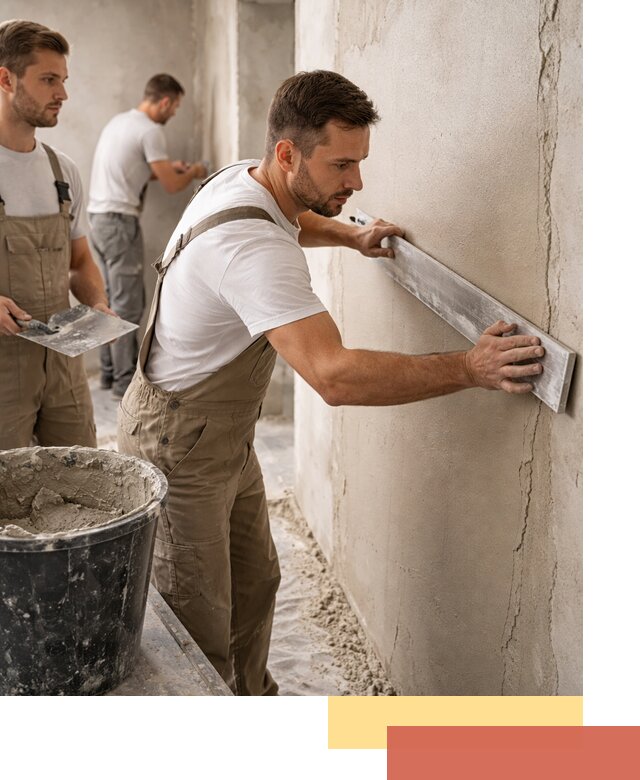 Штукатурка стен без маяков в Губахе быстро и качественно