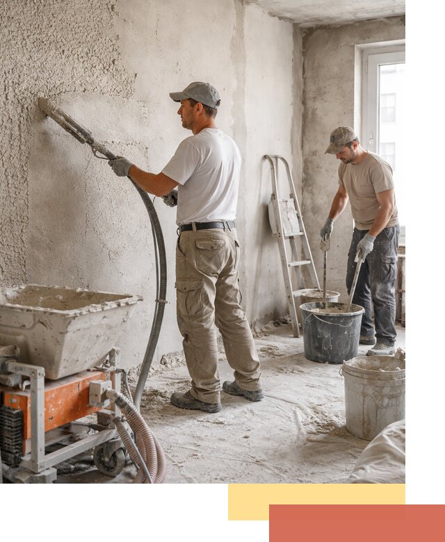 Машинная штукатурка стен в Губахе — быстро и качественно