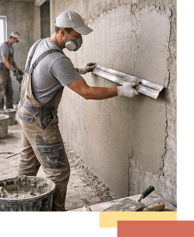 Штукатурка бетонных стен в Губахе качественно и долговечно