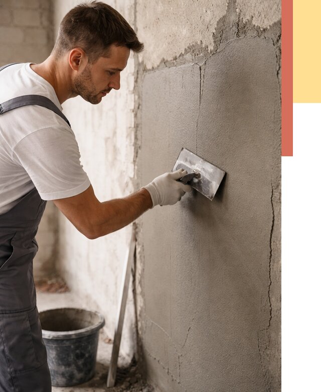 Штукатурка стен под плитку в Губахе от 4354 руб./м2 — выравнивание под плитку | ОТДЕЛОЧНИК-Гбх