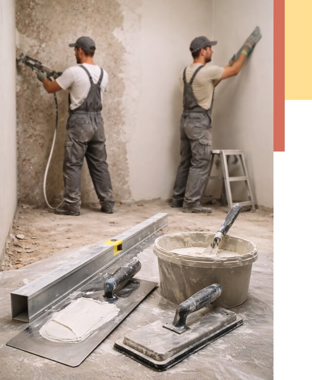 Штукатурка стен под обои в Губахе от 4665 руб./м2 — выравнивание под обои | ОТДЕЛОЧНИК-Гбх