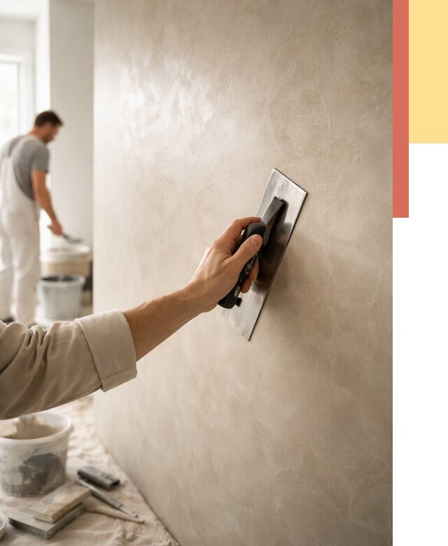 Венецианская штукатурка в Губахе от 3628 руб/м² — нанесение стен под ключ | ОТДЕЛОЧНИК-Гбх