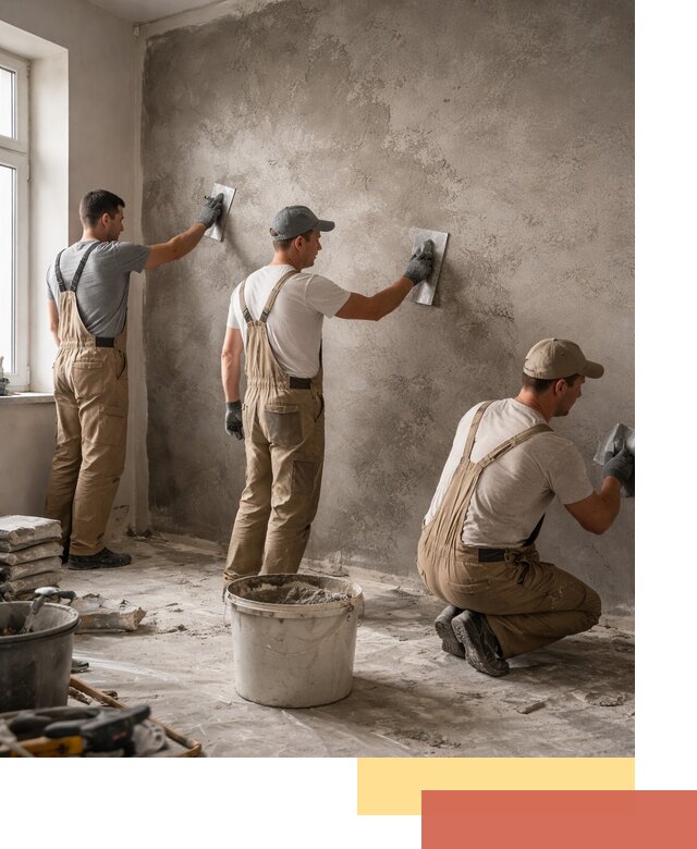 Декоративная штукатурка под бетон в Губахе для стен и потолков