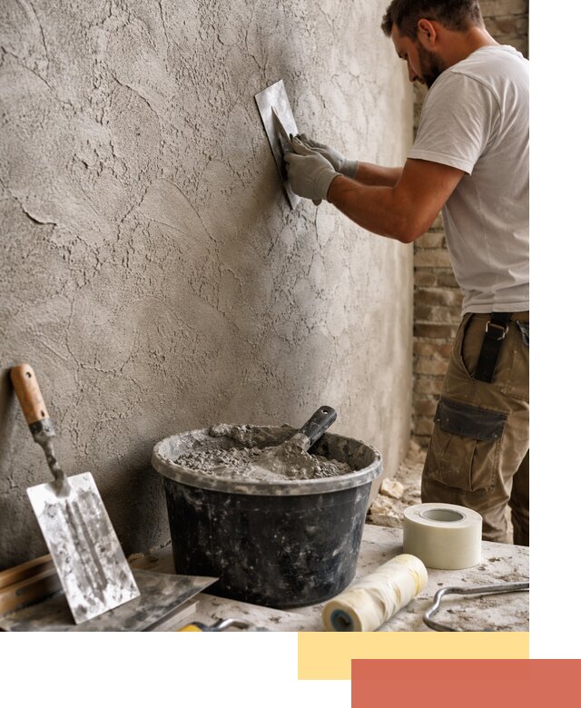 Декоративная штукатурка лофт в Губахе — отделка стен и потолков