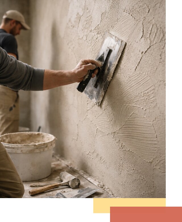 Фактурная штукатурка стен в Губахе — монтаж, отделка, реставрация