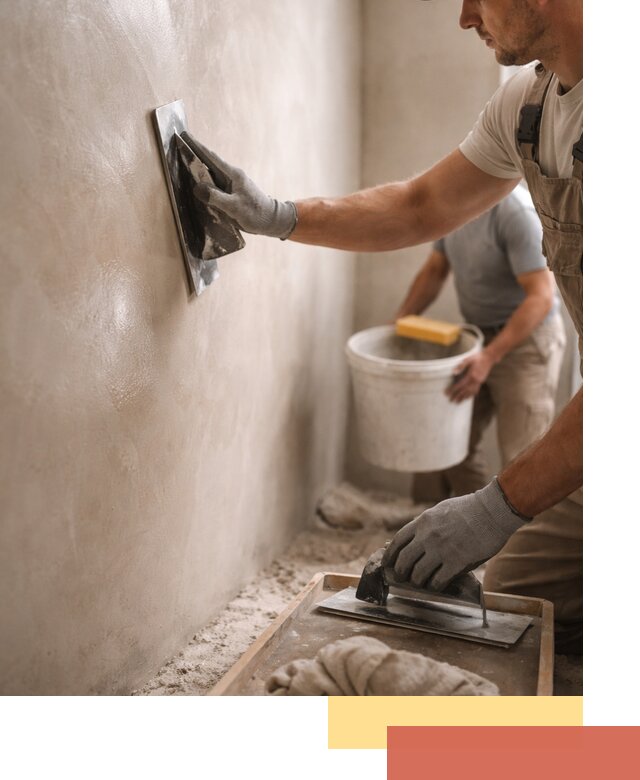 Нанесение марокканской штукатурки таделакт в Губахе