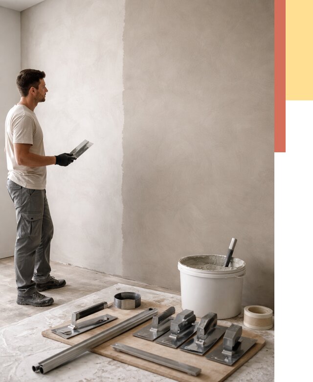 Нанесение микроцемента на стены в Губахе от 3317 руб./м2 под ключ | ОТДЕЛОЧНИК-Гбх