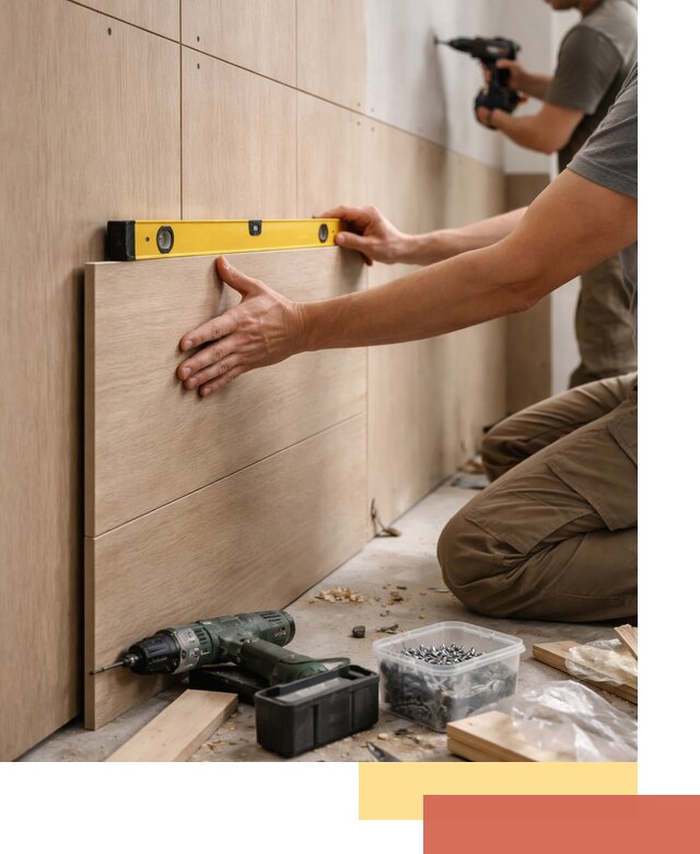 Профессиональный монтаж МДФ панелей на стены в Губахе