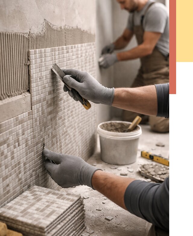 Облицовка стен мозаикой в Губахе от 3317 руб/м2 — укладка мозаики на стены | ОТДЕЛОЧНИК-Гбх