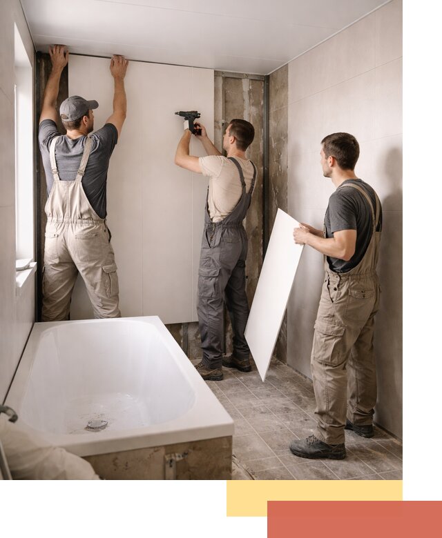 Отделка ванной панели ПВХ профессионально в Губахе