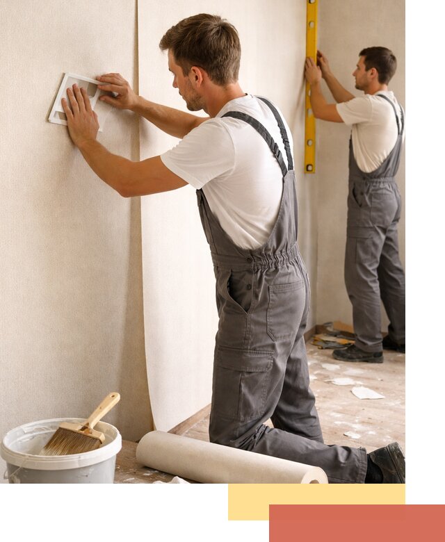 Поклейка бумажных обоев в Губахе качественно и недорого