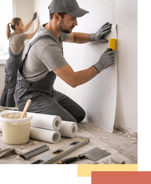 Поклейка стеклообоев профессионально в Губахе