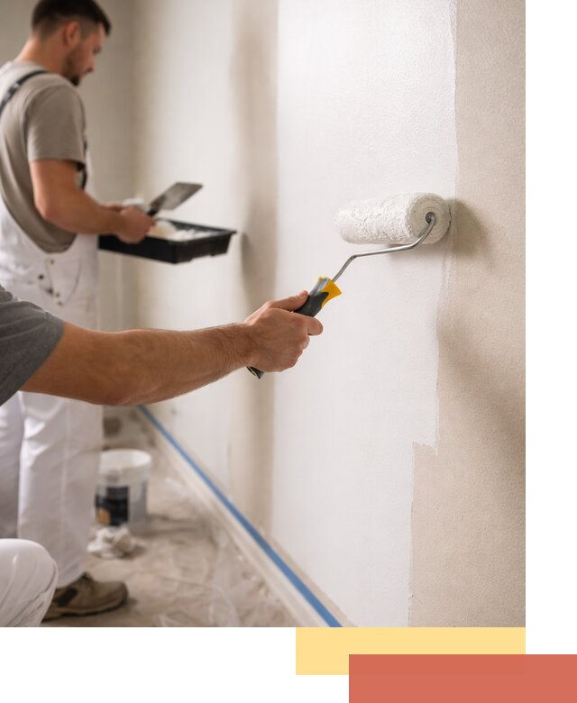 Покраска стен акриловой краской профессионально в Губахе