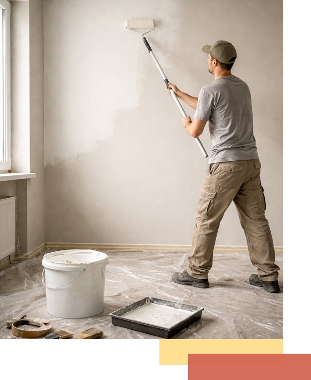 Покраска стен латексной краской в Губахе качественно и быстро