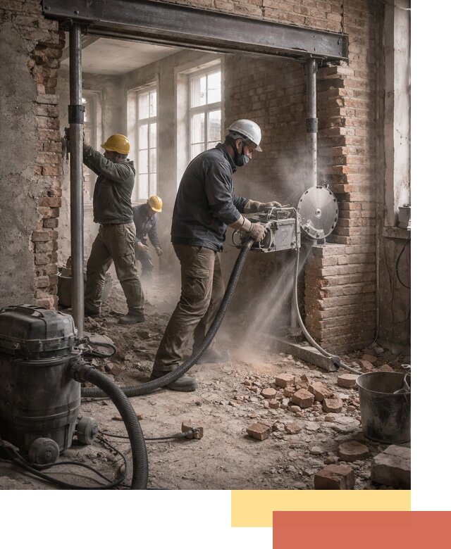 Прорезка проема в стене под дверной или оконный проем в Губахе