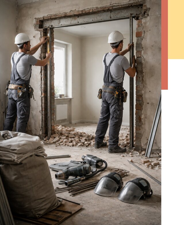 Расширение дверного проема в Губахе от 12958 руб. под ключ | ОТДЕЛОЧНИК-Гбх