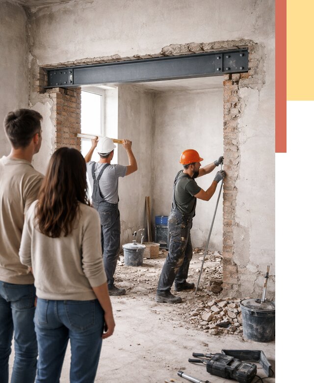 Усиление проема в стене в Губахе от 9848 руб. — усиление дверного проема металлоконструкцией | ОТДЕЛОЧНИК-Гбх