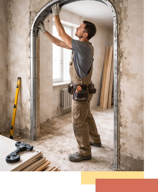 Устройство арочного проема в Губахе под ключ