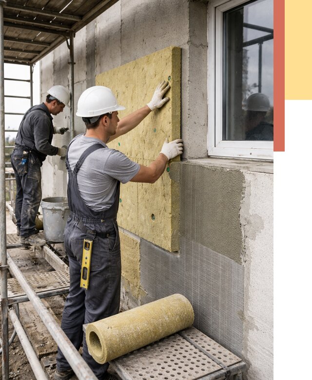 Утепление стен в Губахе от 4457 руб. под ключ — быстро и недорого | ОТДЕЛОЧНИК-Гбх