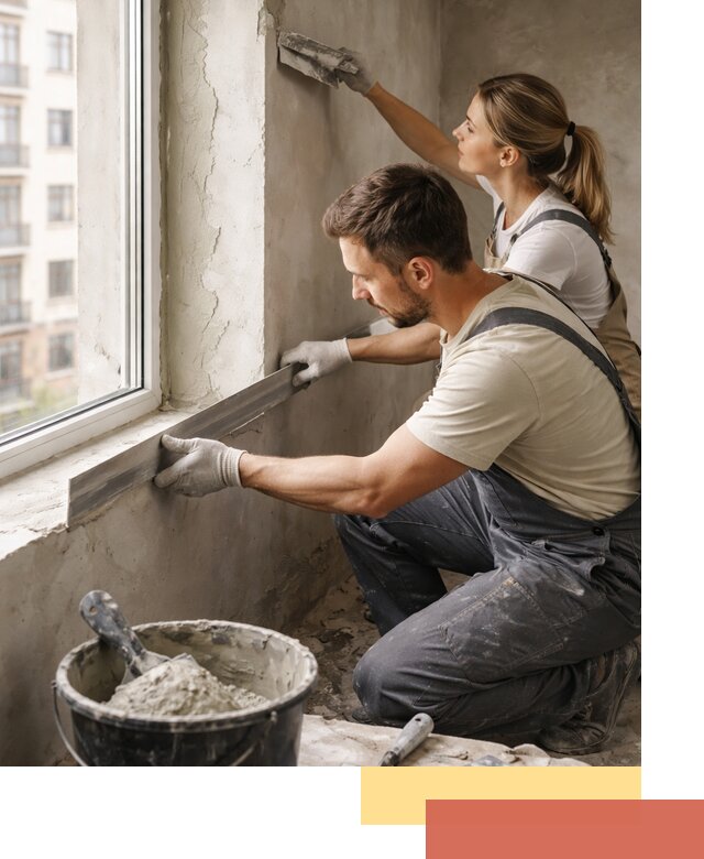 Штукатурка откосов дверей и окон профессионально в Губахе