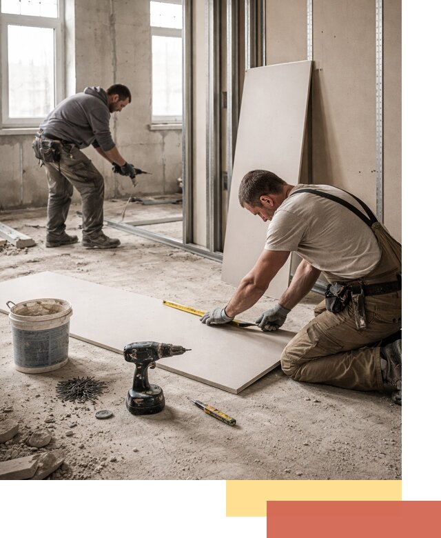 Кладка перегородок из ПГП под ключ в Губахе