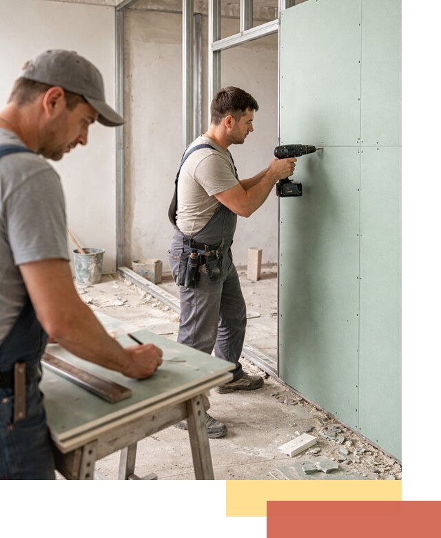 Перегородки из влагостойкого гипсокартона под ключ в Губахе