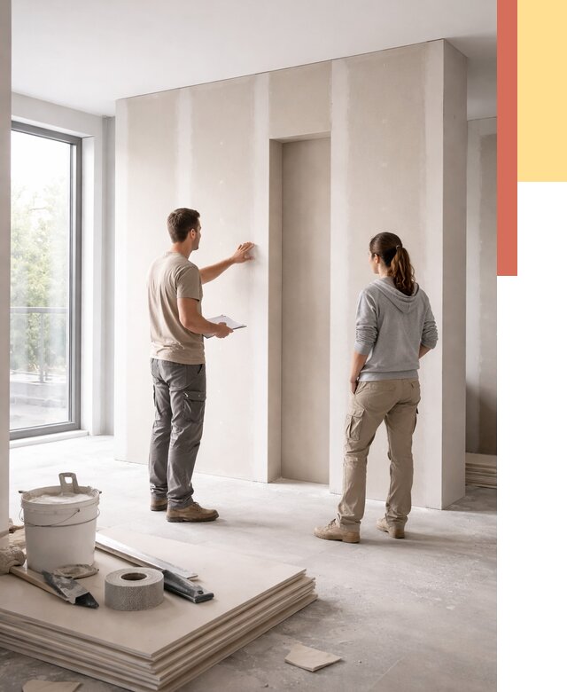 Зонирующая перегородка из гипсокартона в Губахе от 2902 руб. под ключ | ОТДЕЛОЧНИК-Гбх