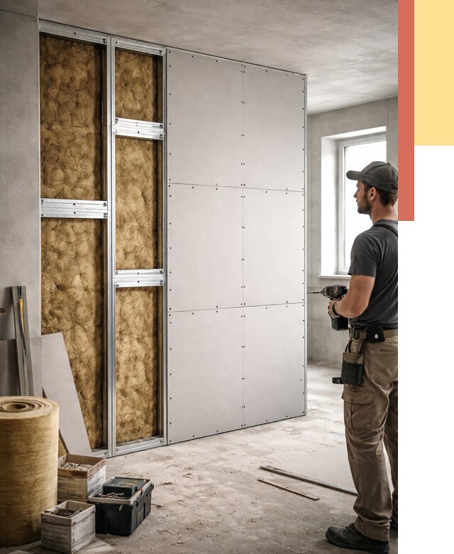 Усиленная перегородка под навеску в Губахе от 13268 руб. — монтаж под ключ | ОТДЕЛОЧНИК-Гбх