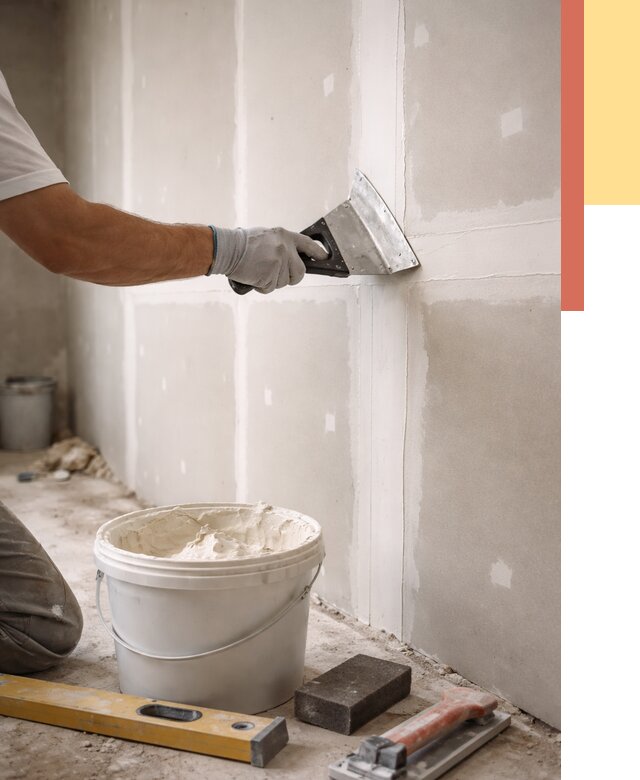 Шпаклевка перегородок из гипсокартона в Губахе от 2592 руб. — услуги ОТДЕЛОЧНИК-Гбх