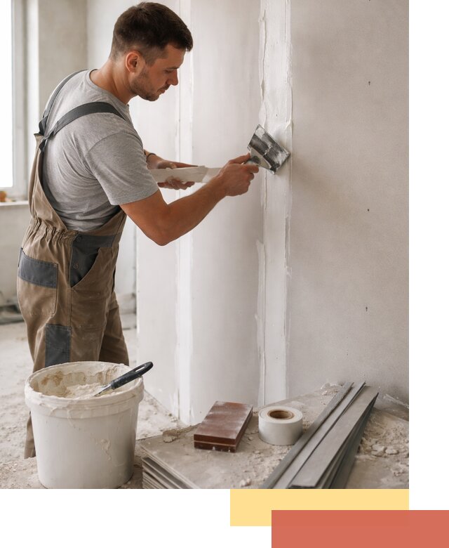 Шпаклевка перегородок из гипсокартона в Губахе качественно и быстро