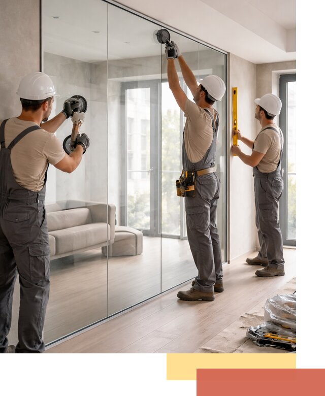 Перегородки из закаленного стекла в Губахе для офисов и квартир