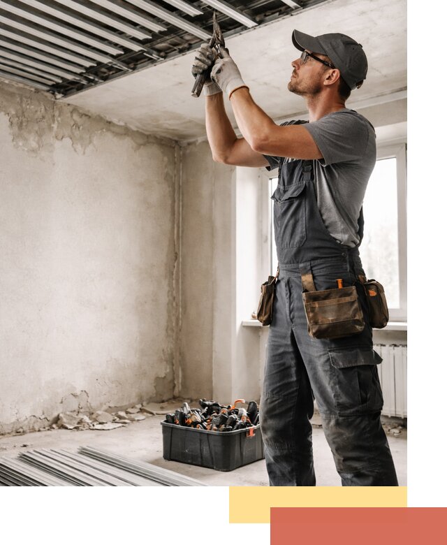 Демонтаж реечного потолка в Губахе быстро и аккуратно