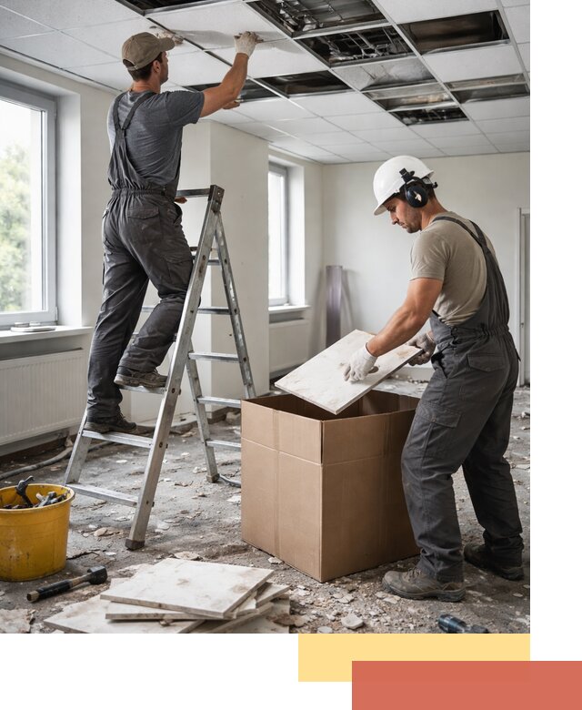 Демонтаж потолочной плитки в Губахе быстро и аккуратно