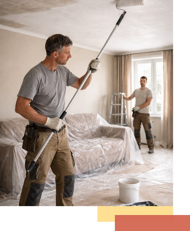 Грунтовка потолка в Губахе — подготовка под покраску и отделку