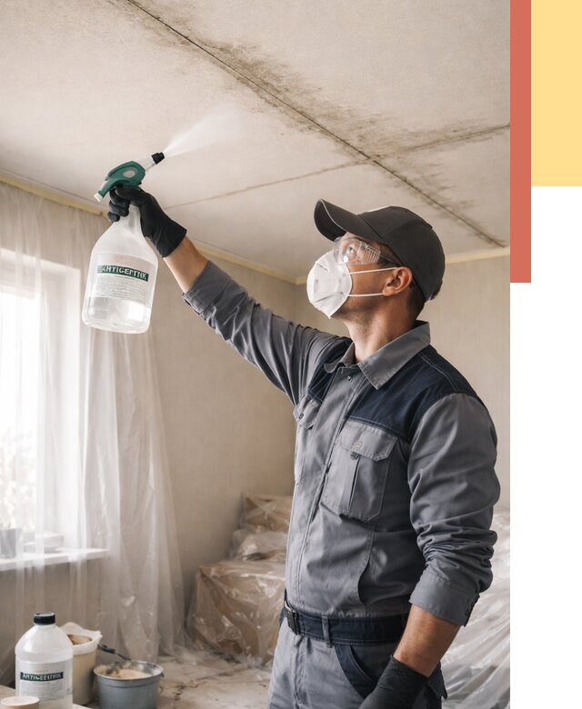 Антисептическая обработка потолка в Губахе от 2592 руб. | ОТДЕЛОЧНИК-Гбх