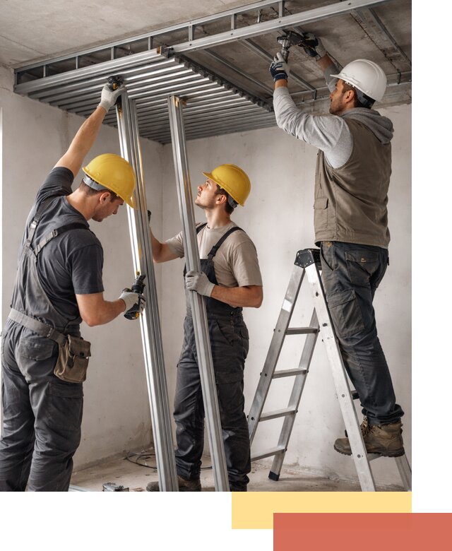 Монтаж реечного потолка под ключ в Губахе