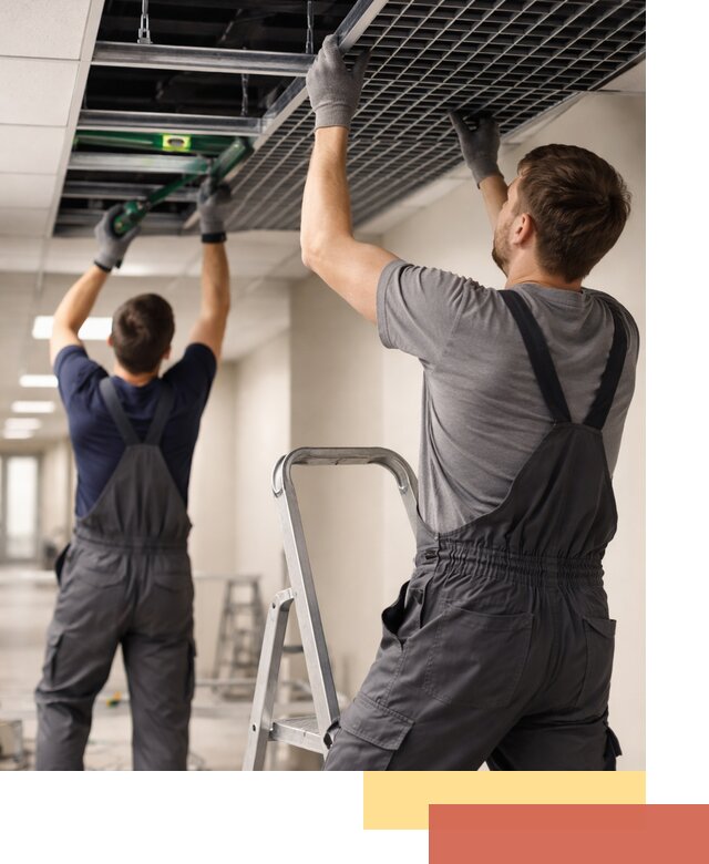 Монтаж потолка Грильято в Губахе: установка под ключ качественно