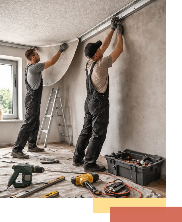 Монтаж фактурного натяжного потолка в Губахе качественно и быстро