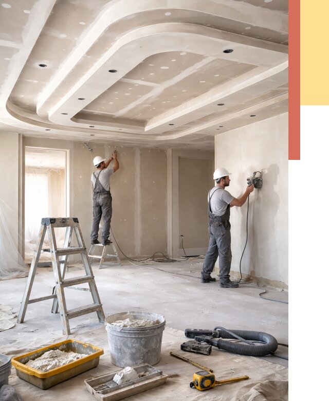 Многоуровневый потолок из гипсокартона в Губахе от 777 руб. под ключ | ОТДЕЛОЧНИК-Гбх