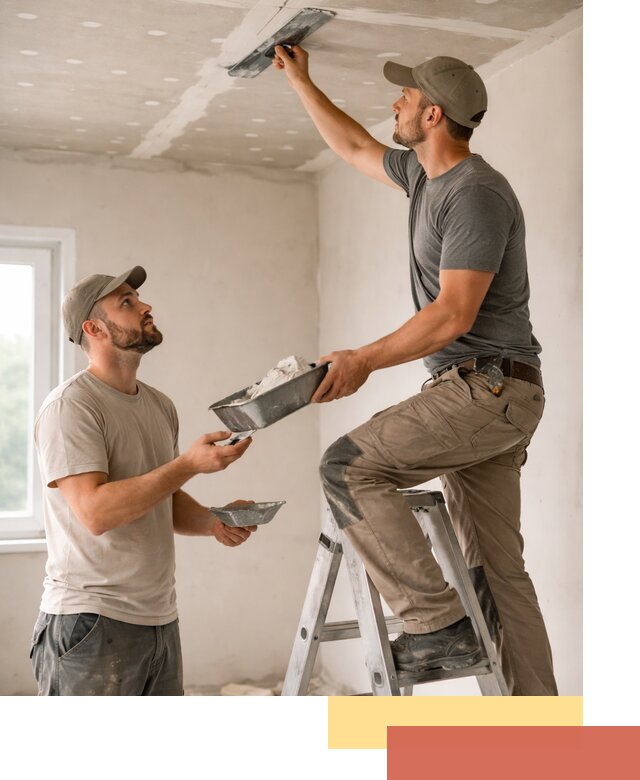 Шпаклевка потолка из гипсокартона в Губахе качественно и быстро