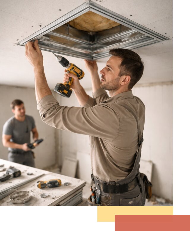 Монтаж люка в потолок из ГКЛ в Губахе