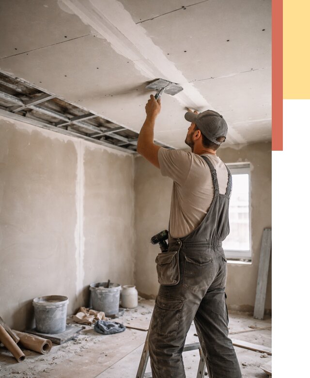 Ремонт потолка из гипсокартона в Губахе от 674 руб./м² — быстро и недорого | ОТДЕЛОЧНИК-Гбх