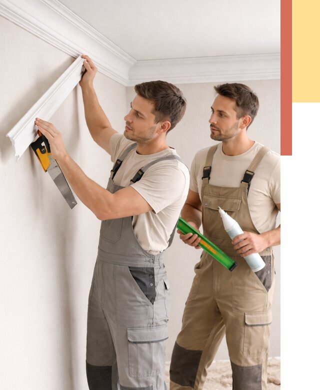 Монтаж потолочного плинтуса в Губахе от 2384 руб. — быстро и недорого | ОТДЕЛОЧНИК-Гбх