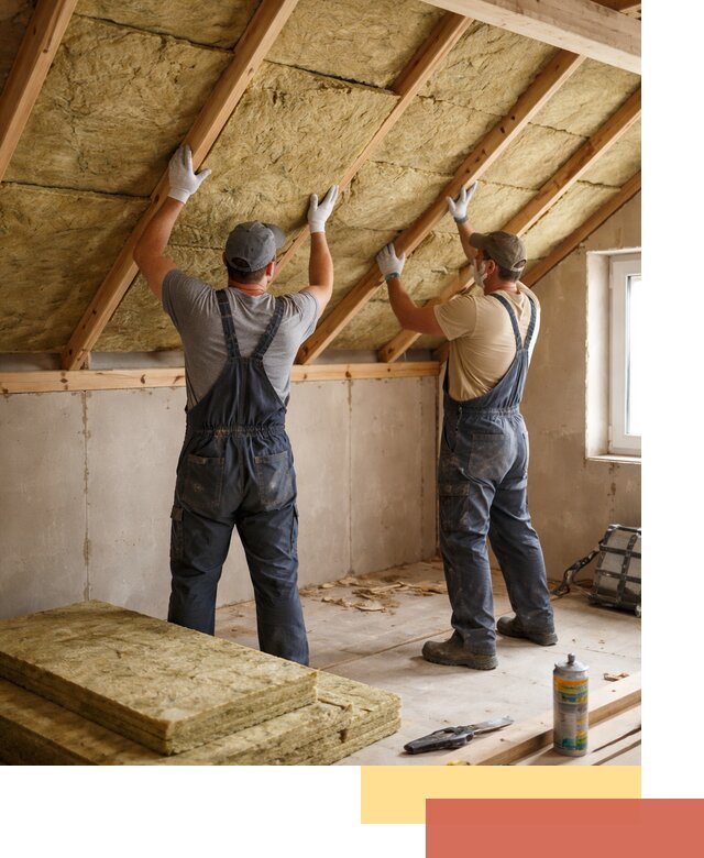 Утепление потолка минеральной ватой в Губахе